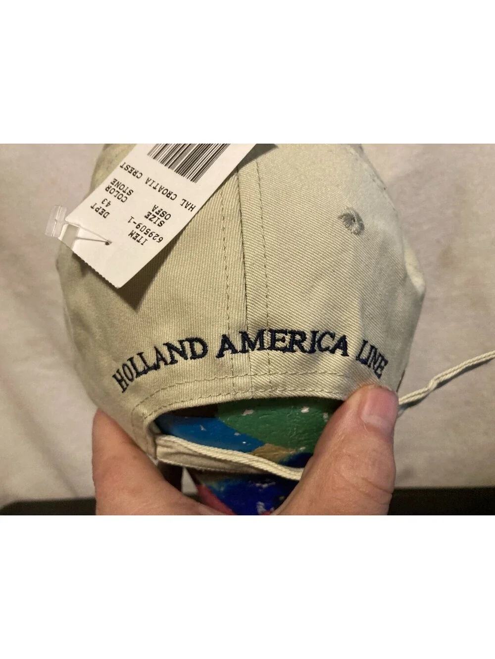Oakley 62960-1 Croatia Crest Cotton Baseball Cap Stone Beige Embroidered origina